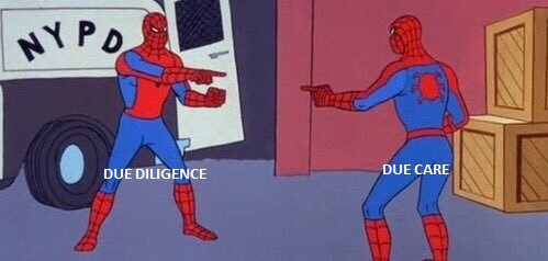 Due Diligence or Due Care

Spider-Man Double Identity meme